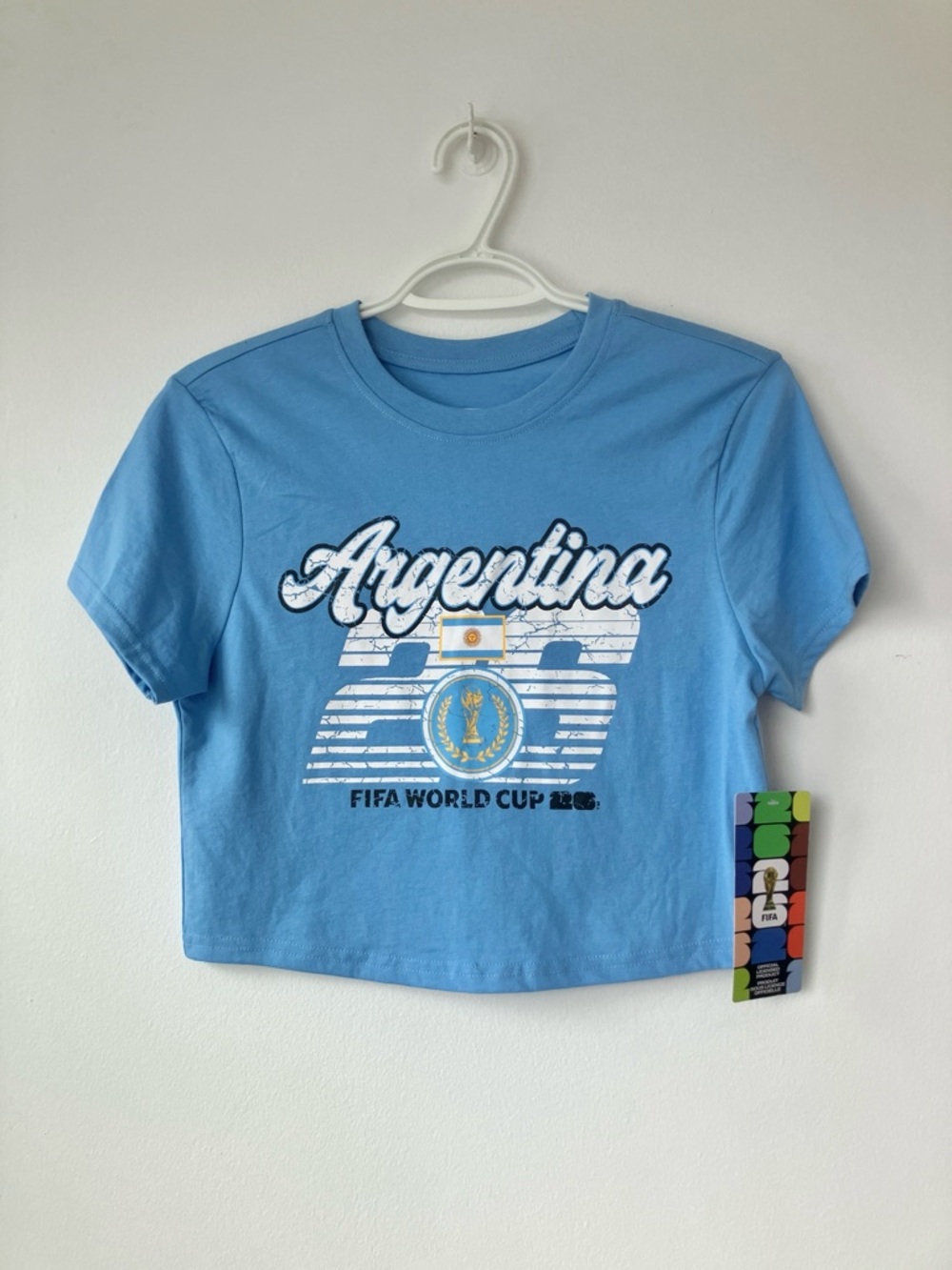 Argentina FIFA Crop Top - Light Blue